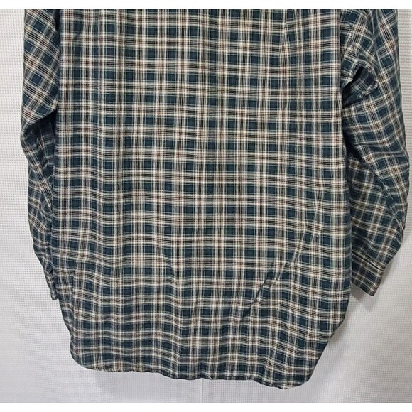Polo Ralph Lauren Shirt Mens XL G.I. Green Plaid Cotton Wool Button Up - Picture 7 of 9